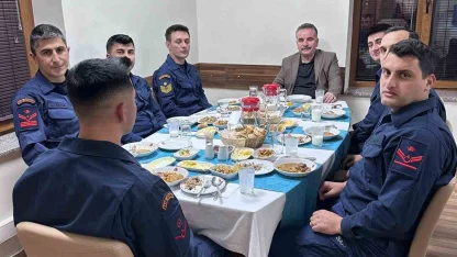 Kaymakam Odabaş Sahil Güvenlik personeliyle iftar yaptı