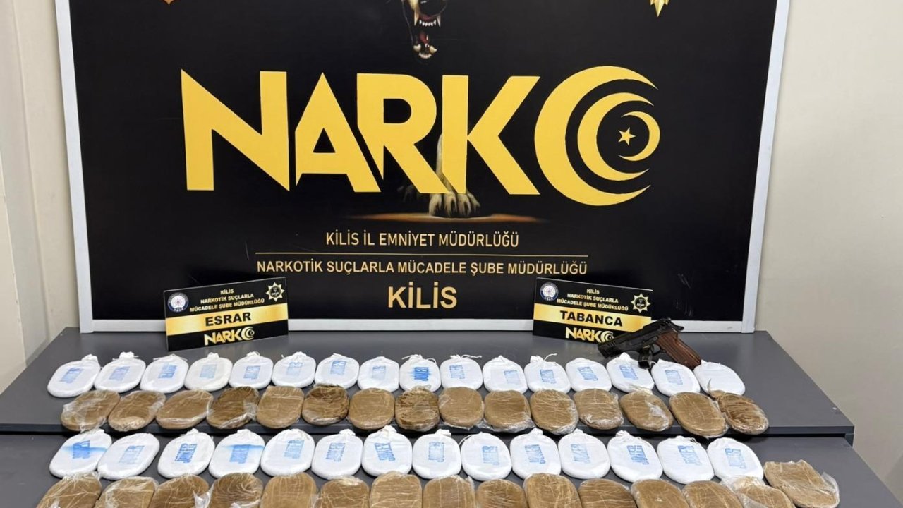 Kilis’te 17 kilo 105 gram takoz esrar ele geçirildi, 1 kişi tutuklandı