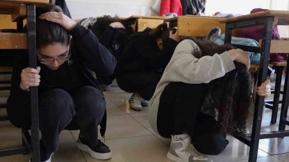 Kırıkkale’de okullarda deprem ve tahliye tatbikatı