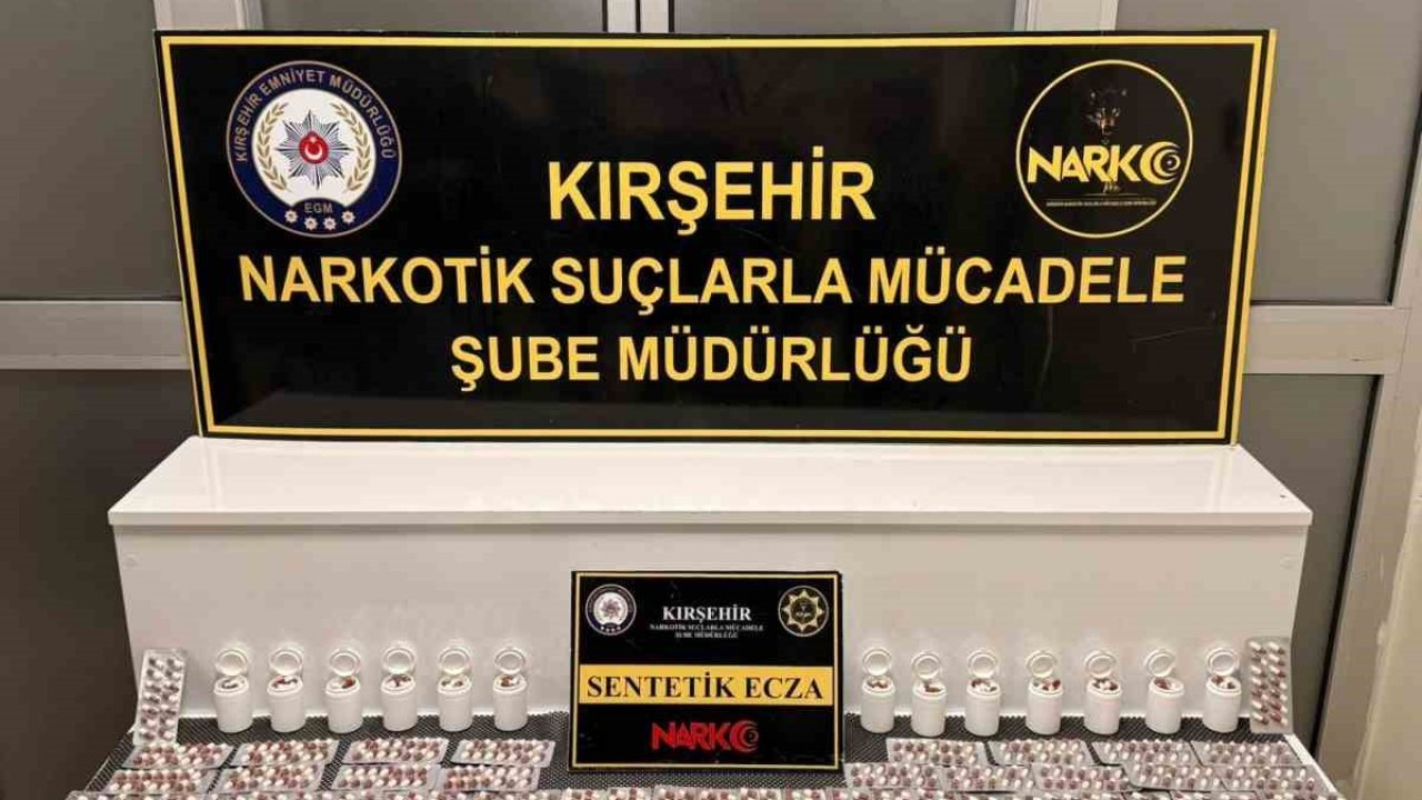 Kırşehir’de polis, bin 387 adet uyuşturucu madde ele geçirdi