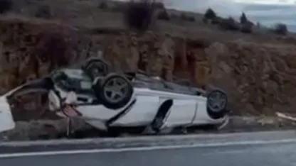 Konya’da otomobil devrildi: 4 yaralı