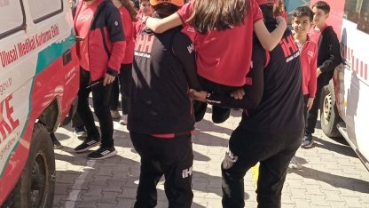 Köyceğiz Atatürk Ortaokulu’nda Afet Tatbikatı gerçekleştirildi