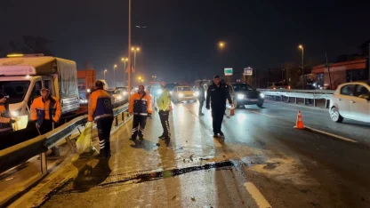 Küçükçekmece’de zincirleme trafik kazası: 1 yaralı