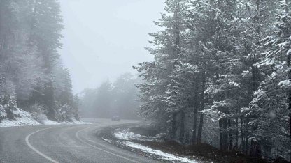 Kütahya’nın Domaniç Dağı’nda kar yağışı