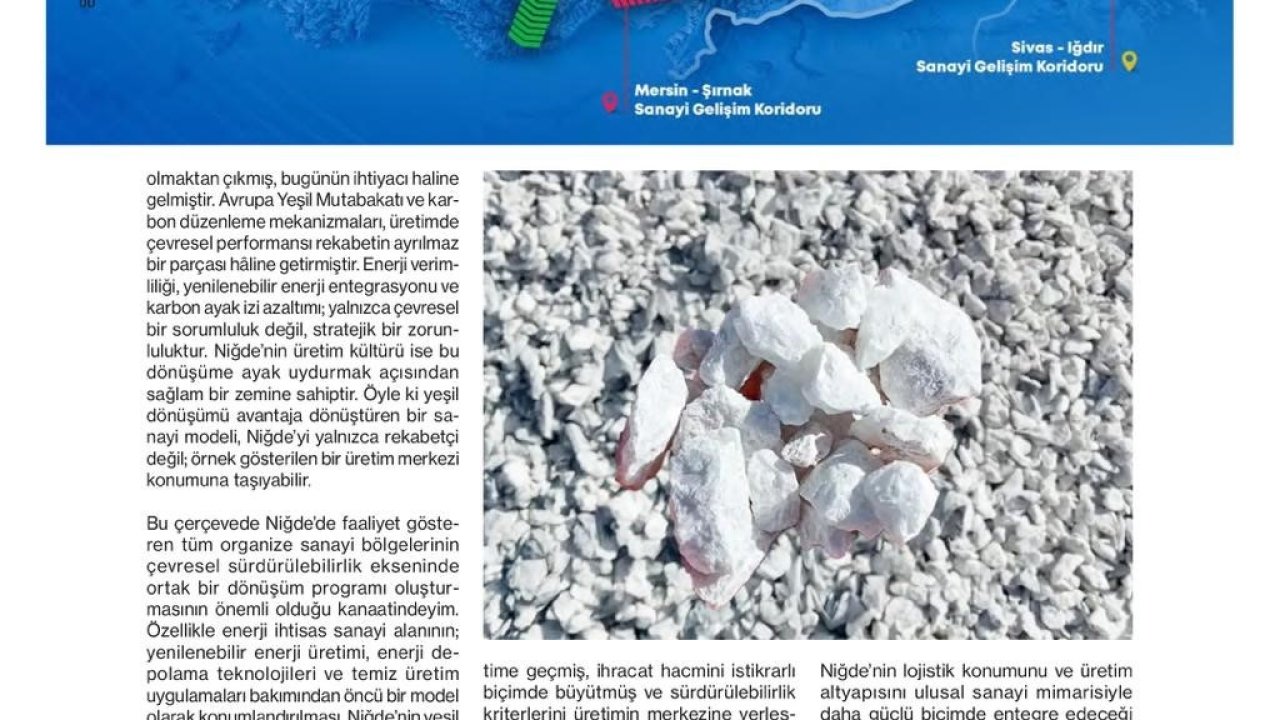 NÖHÜ Rektörü Hasan Uslu’dan Niğde’nin üretim potansiyeline dikkat çeken makale