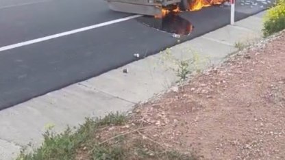 Osmaniye’de mazot yüklü tanker alev aldı