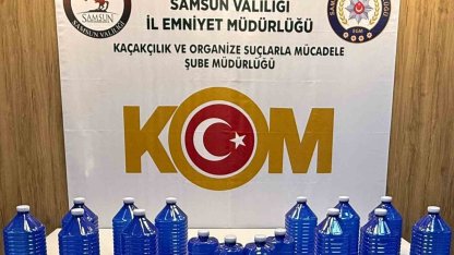 Samsun’da 70 litre etil alkol ele geçirildi
