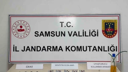 Samsun’da jandarma uyuşturucu ve kaçak ürün ele geçirdi