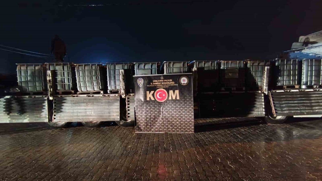 Şanlıurfa’da 21 bin litre kaçak akaryakıt ele geçirildi