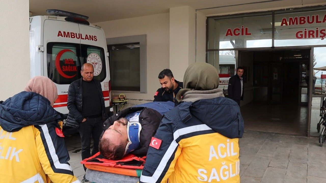 Şarampole yuvarlanan aracın sürücüsü yaralandı