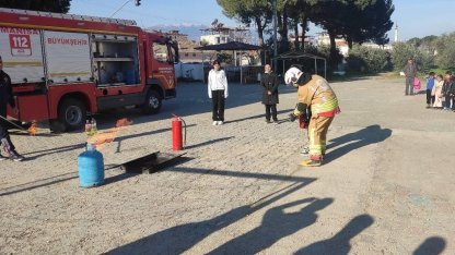Sarıgöl’de öğrenciler yangına karşı bilinçlendirildi