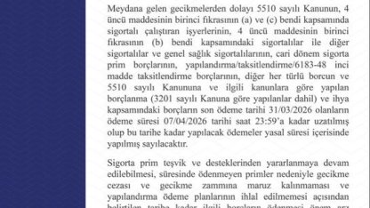 SGK açıkladı: Son ödeme süresi 7 Nisan’a uzatıldı