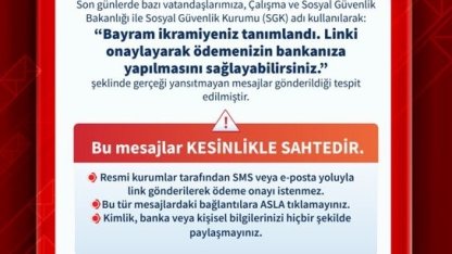 SGK’dan sahte mesajlar için uyarı