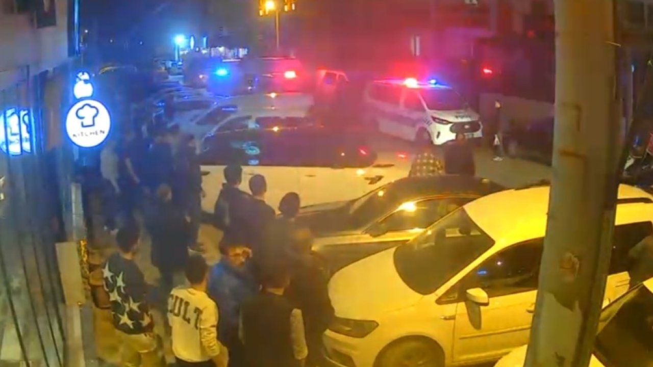 Silahlı kavga sırasında yaşanan panik ve korku kameraya yansıdı