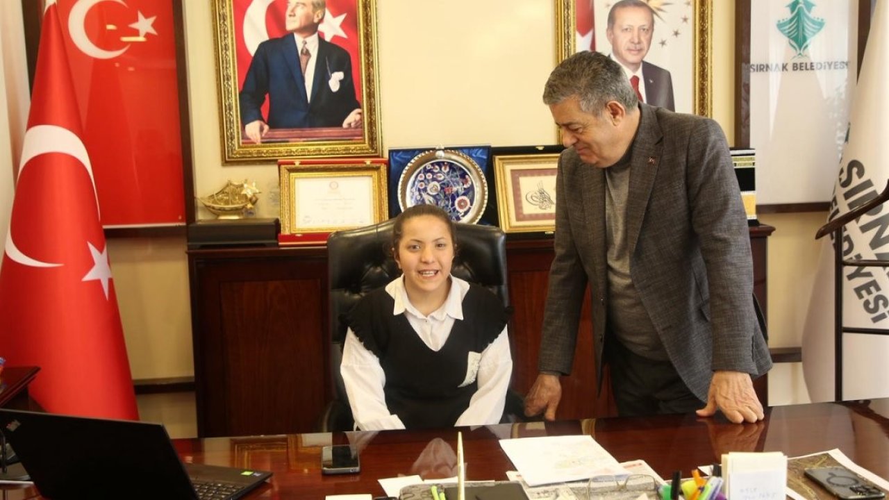 Şırnak’ta engelli çocuğun başkanlık hayali gerçek oldu