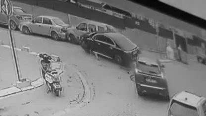 Tekirdağ’da 5 aracın karıştığı zincirleme kaza kamerada