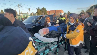 Trafikte direksiyon başında fenalaşan sürücü hastaneye kaldırıldı