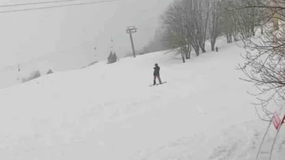 Uludağ’da Mart sonunda kar sürprizi