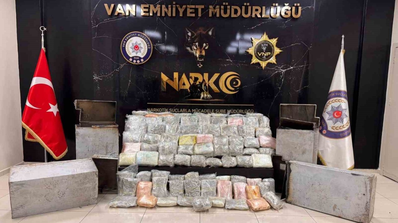 Van’da 68 kilo 500 gram uyuşturucu ele geçirildi