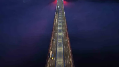 Yavuz Sultan Selim Köprüsü’nde sis manzarası mest etti