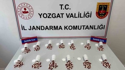 Yozgat’ta toplam 745 adet sentetik ecza hap ele geçirildi