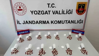 Yozgat’ta toplam 745 adet sentetik ecza hap ele geçirildi