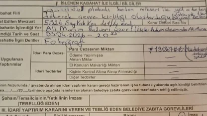 1 kilometre boyunca yola beton döken miksere 191 bin lira ceza kesildi