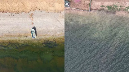 5 ay önce çekilmişti, son hali havadan görüntülendi: Barajda su seviyesi yeniden yükseldi