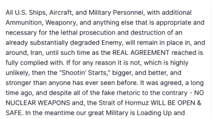 ABD Başkanı Trump’tan İran’a yeniden saldırı uyarısı: "Nükleer silah olmayacak ve Hürmüz Boğazı açık olacak"