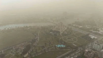 Adana’da toz taşınımı havadan görüntülendi