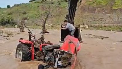 Afrin Çayı’nda mahsur kalan şahıs kurtarıldı