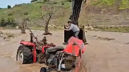 Afrin Çayı’nda mahsur kalan şahıs kurtarıldı