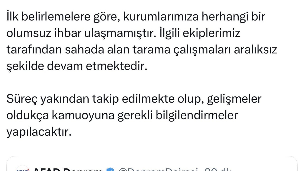 Ağrı’da 4.3 büyüklüğünde deprem