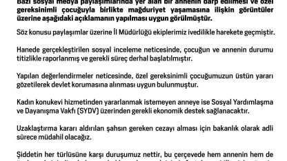 Aile ve Sosyal Hizmetler Bakanlığı: "Özel gereksinimli çocuğumuzun devlet korumasına alınması uygun bulunmuştur"