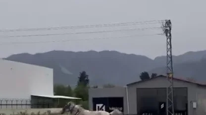 Akan trafikte panik anları: Kaçak at pistte yarışırcasına ilerledi