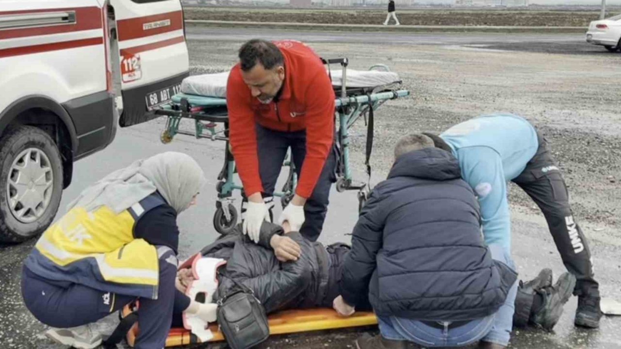 Aksaray’da otomobil ile motosiklet çarpıştı: 1 yaralı