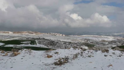 Ankara’da kar manzaraları dronla görüntülendi