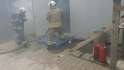 Antakya’da konteyner yangını