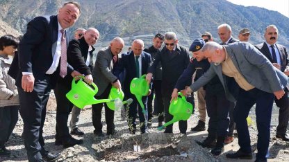 Artvin’de 450 Butko zeytini fidanı toprakla buluşturuldu