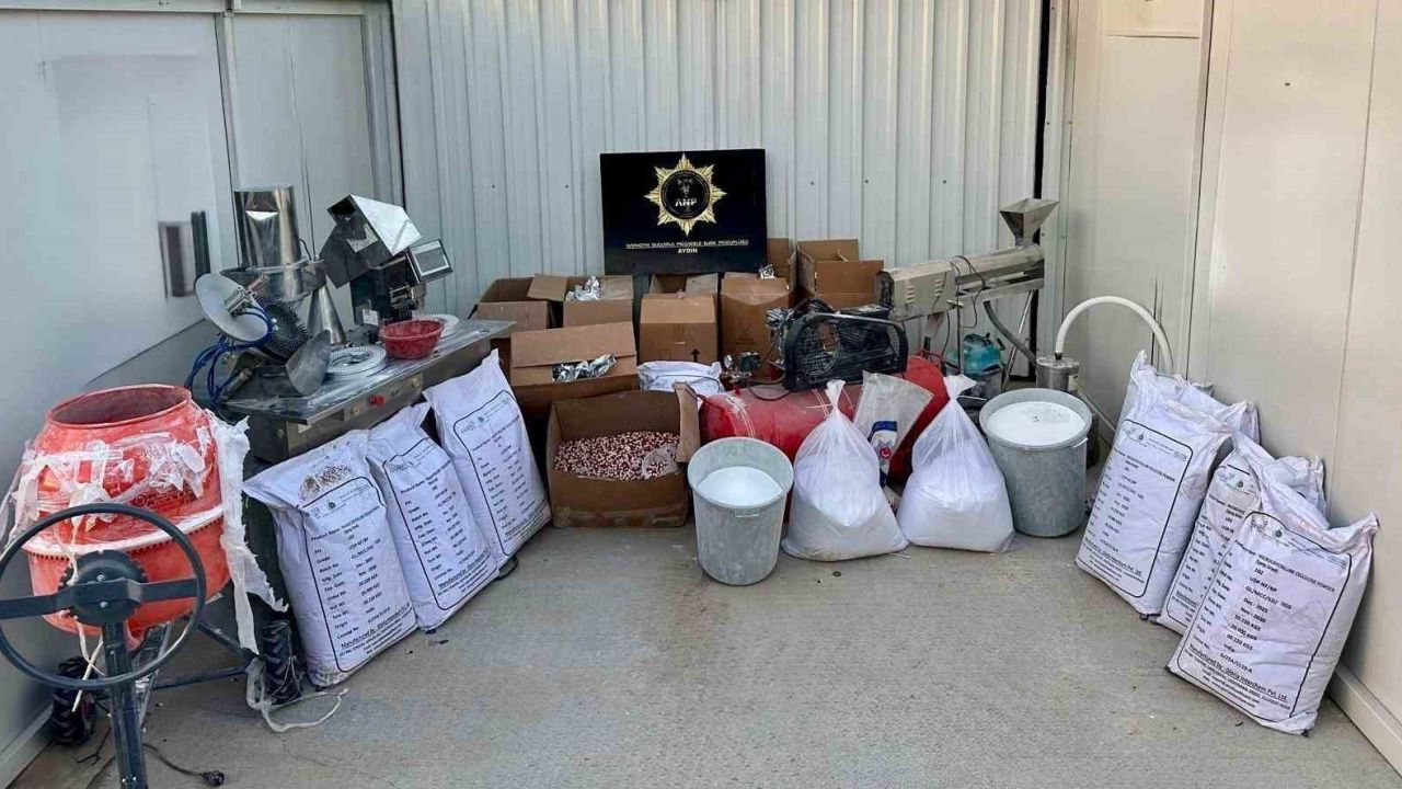 Aydın polisinden zehir üretimine ağır darbe: 271 kilo 860 gram ham madde ele geçirildi