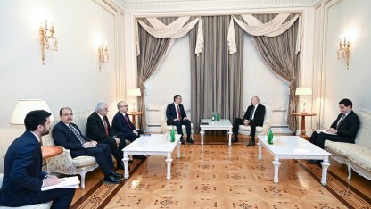 Azerbaycan Cumhurbaşkanı Aliyev, Cumhurbaşkanı Yardımcısı Yılmaz’ı kabul etti