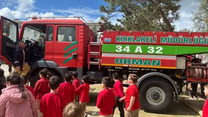 Babaeski’de öğrencilere orman sevgisi ve yangın eğitimi verildi