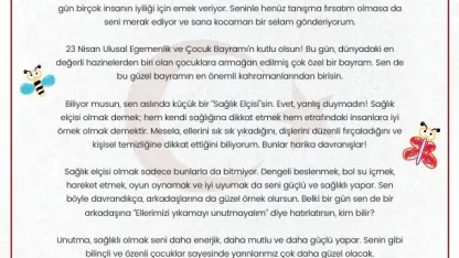 Bakan Memişoğlu, 2 bin 36 sağlık elçisine mektup gönderdi, 23 Nisan Ulusal Egemenlik ve Çocuk Bayramı’nı kutladı