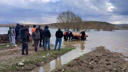 Barajda mahsur kalan ineği AFAD kurtardı