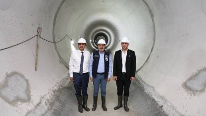 Başkan Öntürk, Türkiye’nin en büyük atık su tüneli projesini inceledi