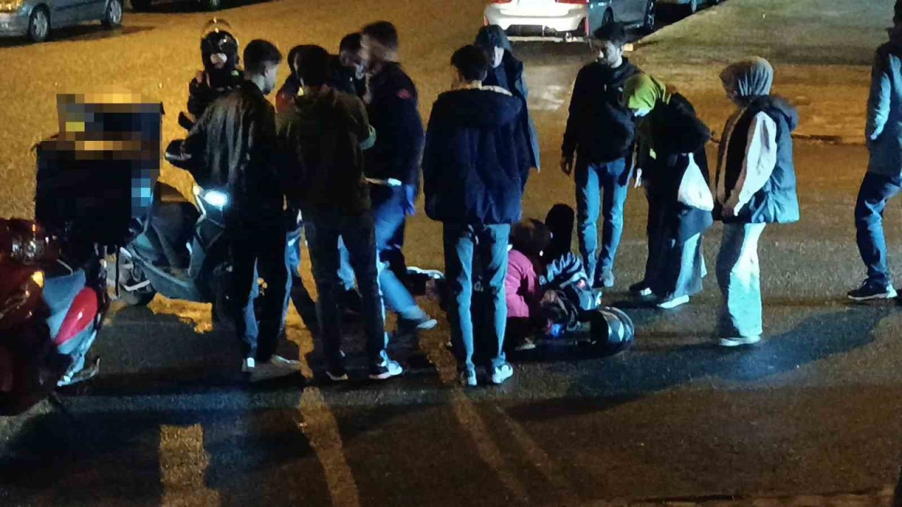 Batman’da motosikletten savrulan kurye yaralandı