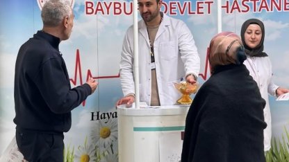 Bayburt’ta vatandaşlara kalp sağlığı bilgilendirmesi yapıldı