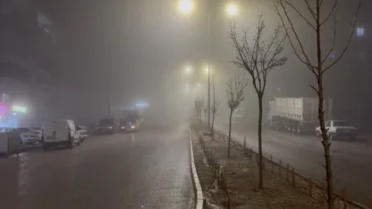 Besni’de sağanak ve sis etkili oldu