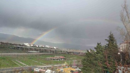 Bingöl’de gökkuşağı görsel şölen oluşturdu