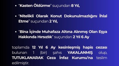 Bingöl’de hapis cezası bulunan şahıs yakalandı